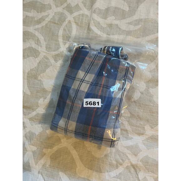 Sea New York blue plaid cotton flannel shift dress sequins women’s size 4 - Picture 9 of 9